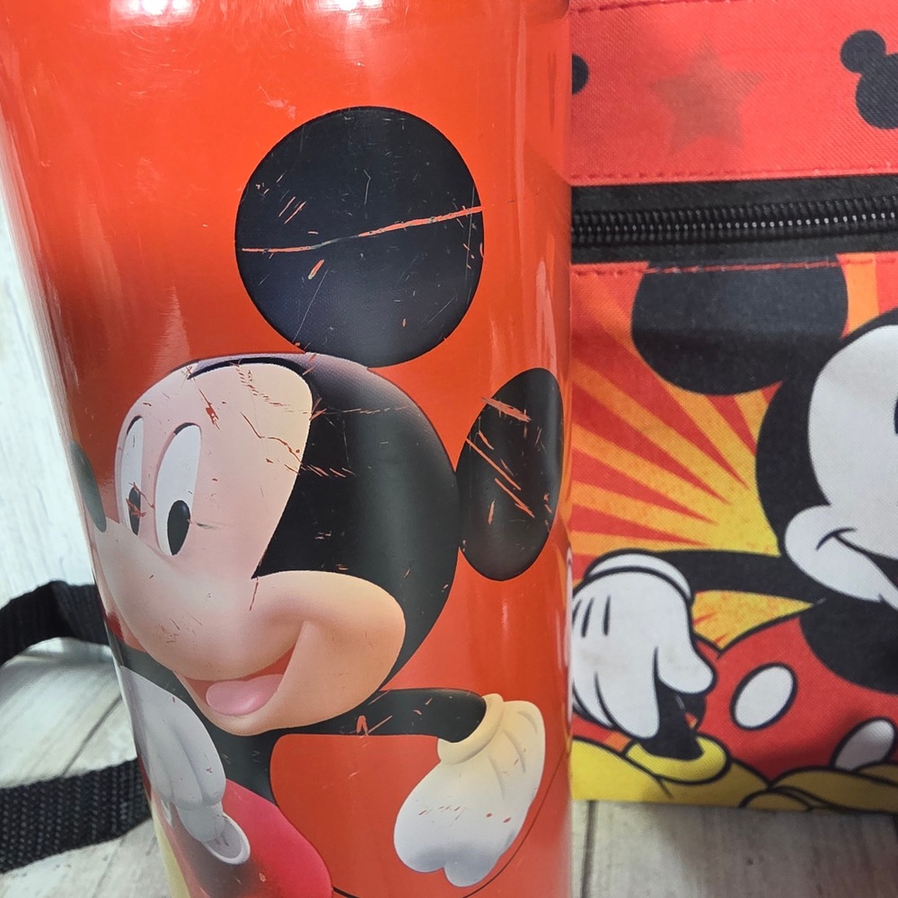 Disney Mickey Mouse Red Crossbody Bag Water Bottle and Toy Car Bundle 3pc Set - Picture 5 of 7